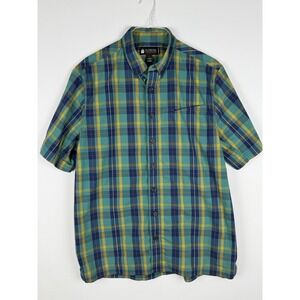 Alaskan Hardgear Duluth Plaid  Short Sleeve Button Up Shirt‎ Men's L Tall